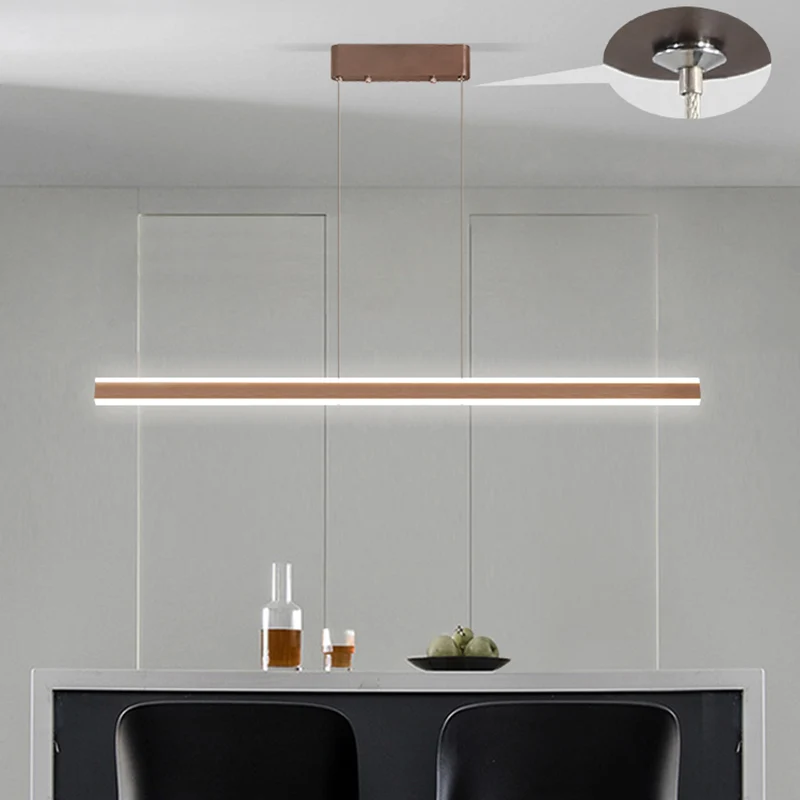 Driehoekige paalvormige eilandlamp Eenvoudige aluminium LED-hanglamp voor restaurant Clearhalo
