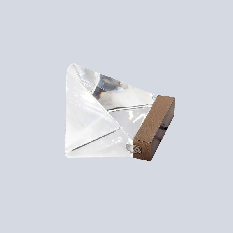 Driehoekige woonkamer bureaulamp Helder kristal LED-minimalisme Nachttafellamp Clearhalo