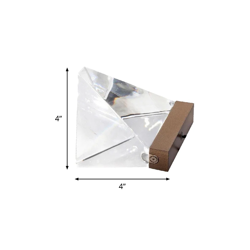 Driehoekige woonkamer bureaulamp Helder kristal LED-minimalisme Nachttafellamp Clearhalo