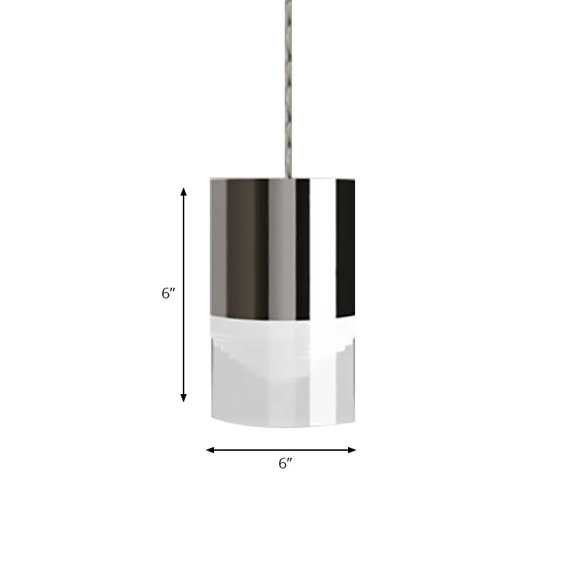 Drievoudige cilindervormige hanglamp Moderne eenvoudige hanglamp van metaal en glas, chroom voor bar Clearhalo