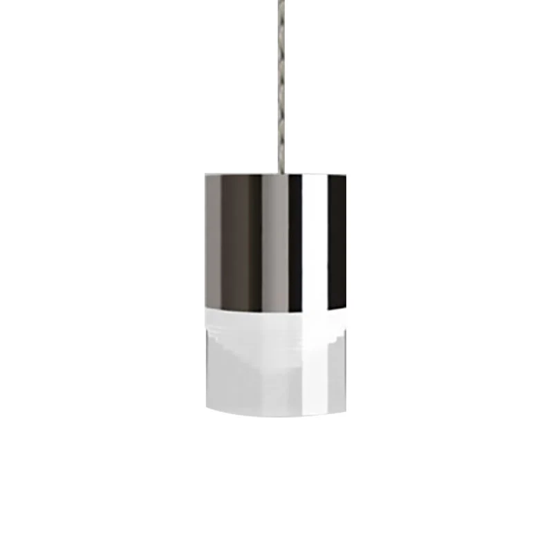 Drievoudige cilindervormige hanglamp Moderne eenvoudige hanglamp van metaal en glas, chroom voor bar Clearhalo