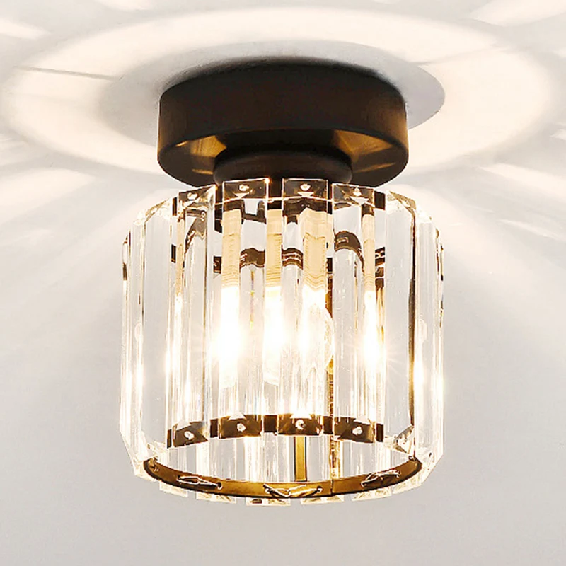 Drum Clear Crystal semi-inbouw metalen moderne semi-inbouw plafondlamp voor gang Clearhalo