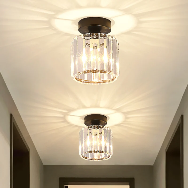 Drum Clear Crystal semi-inbouw metalen moderne semi-inbouw plafondlamp voor gang Clearhalo