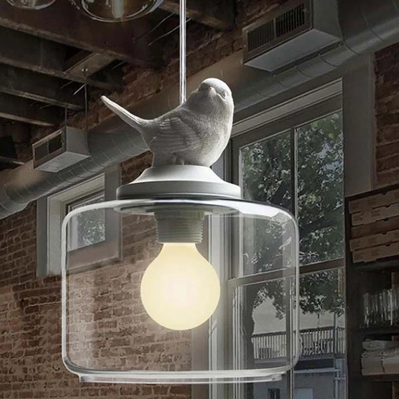 Drum hanglamp moderne stijl glazen restaurant plafond hanglamp wit Clearhalo