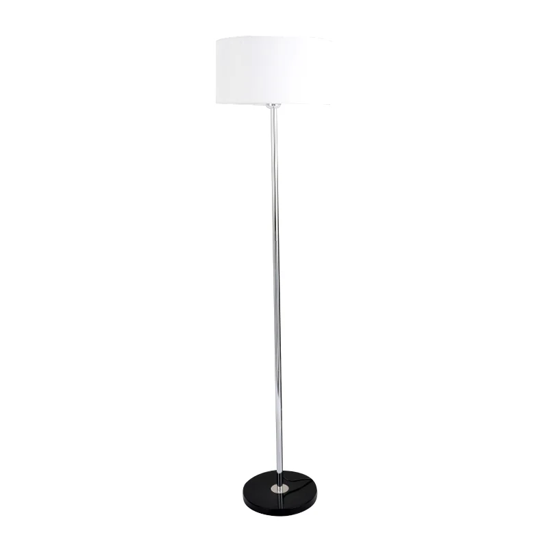 Drum Shade Staande Verlichting Eigentijdse Stoffen Woonkamer Vloerlamp met één lamp Clearhalo