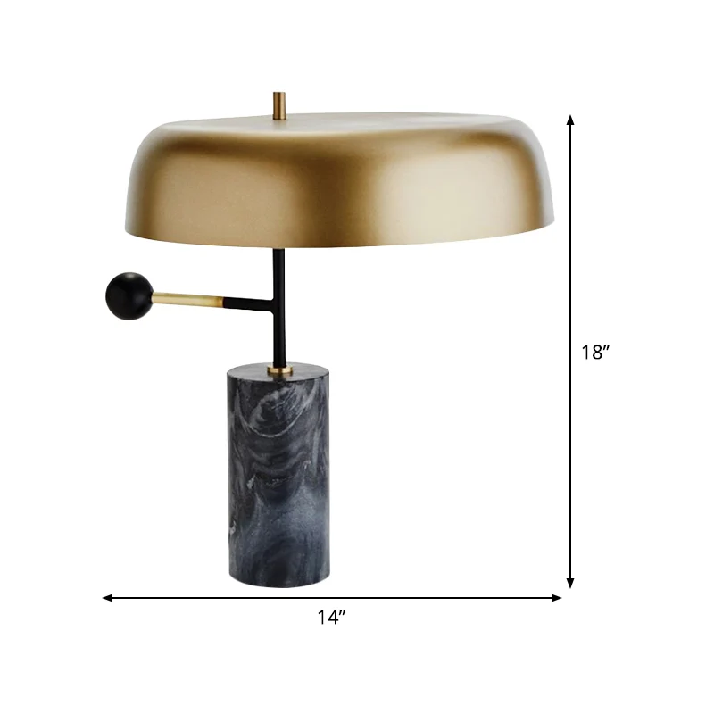 Drum Shade Taakverlichting Modernisme Metaal 1 Kop Gouden Nachttafellamp voor Nachtkastje Clearhalo