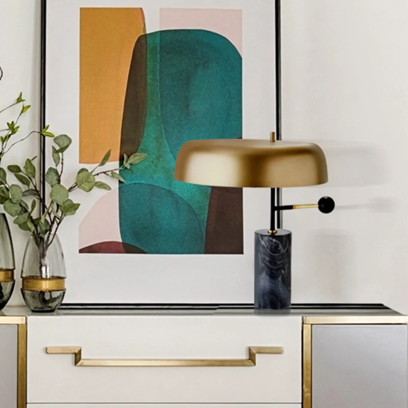 Drum Shade Taakverlichting Modernisme Metaal 1 Kop Gouden Nachttafellamp voor Nachtkastje Clearhalo