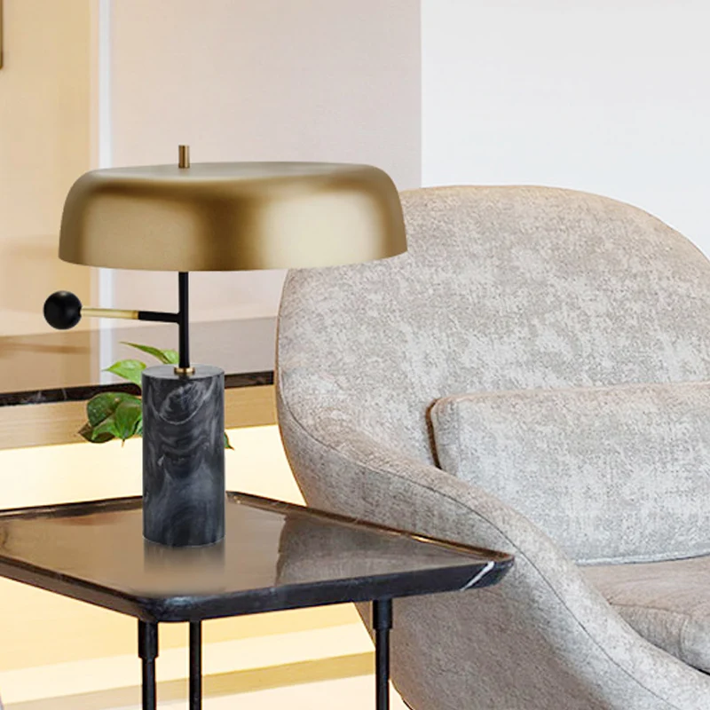 Drum Shade Taakverlichting Modernisme Metaal 1 Kop Gouden Nachttafellamp voor Nachtkastje Clearhalo