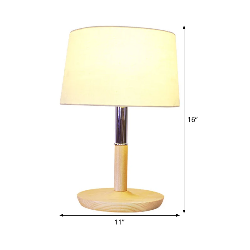 Drum Shade Taakverlichting Modernisme Stof 1 Lamp Leeslamp wit voor studeerkamer Clearhalo