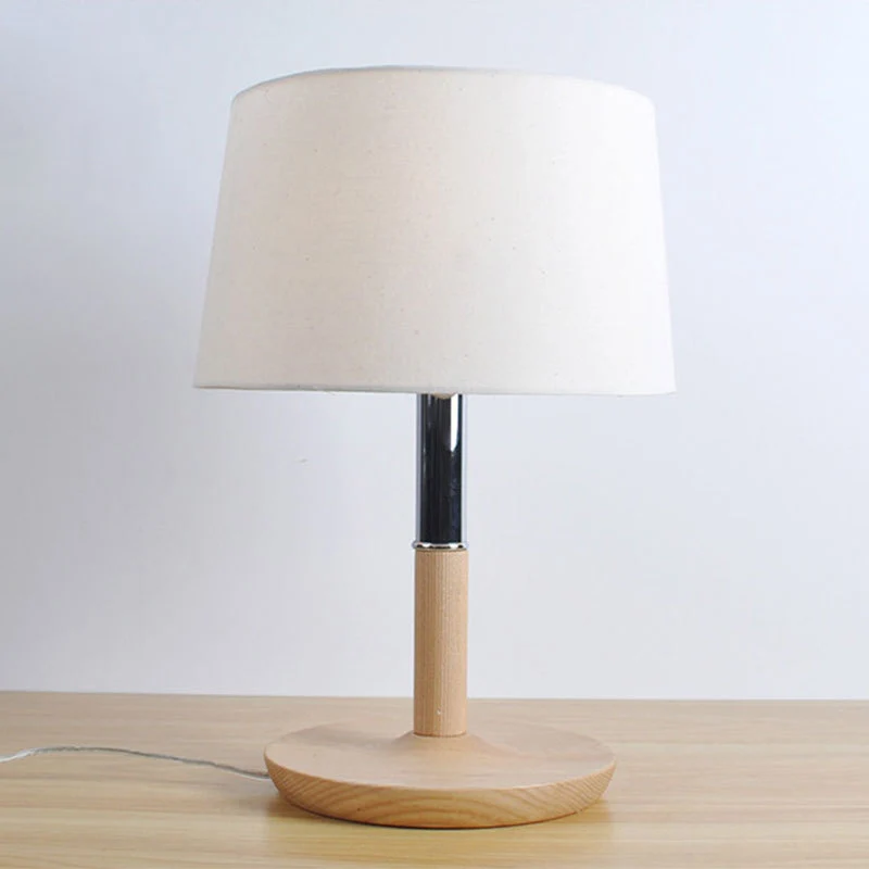 Drum Shade Taakverlichting Modernisme Stof 1 Lamp Leeslamp wit voor studeerkamer Clearhalo