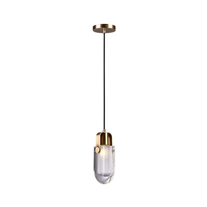 Druppelvormige kristallen hangende plafondlamp Eigentijdse LED gouden plafondhanglamp Clearhalo