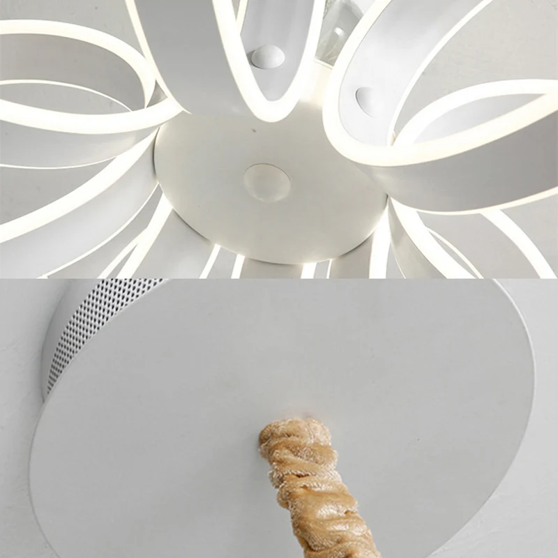 Eenvoud Bloemen Suspension Hanglamp Acryl LED Woonkamer Plafondkroonluchter warm/wit licht Clearhalo