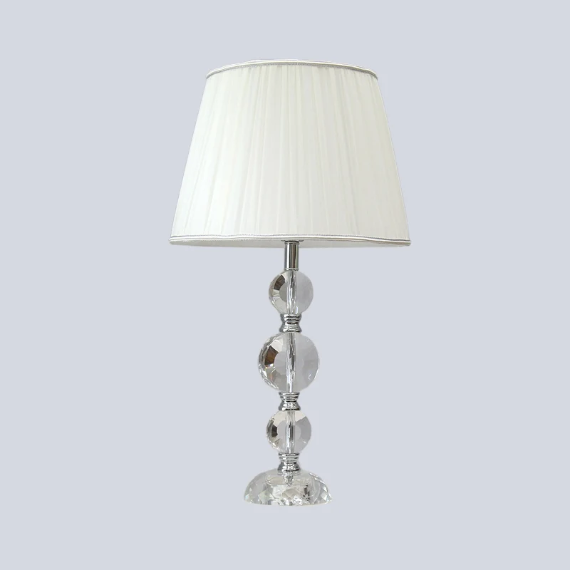 Eenvoud Bolvormige leeslamp Gefacetteerd kristal 1-lamps nachtkastjelamp wit Clearhalo