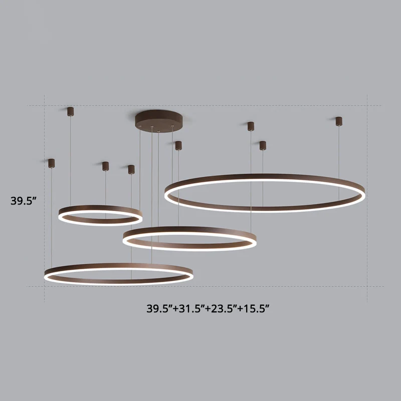 Eenvoud gelaagde lus kroonluchter licht acryl woonkamer LED hanglamp Clearhalo