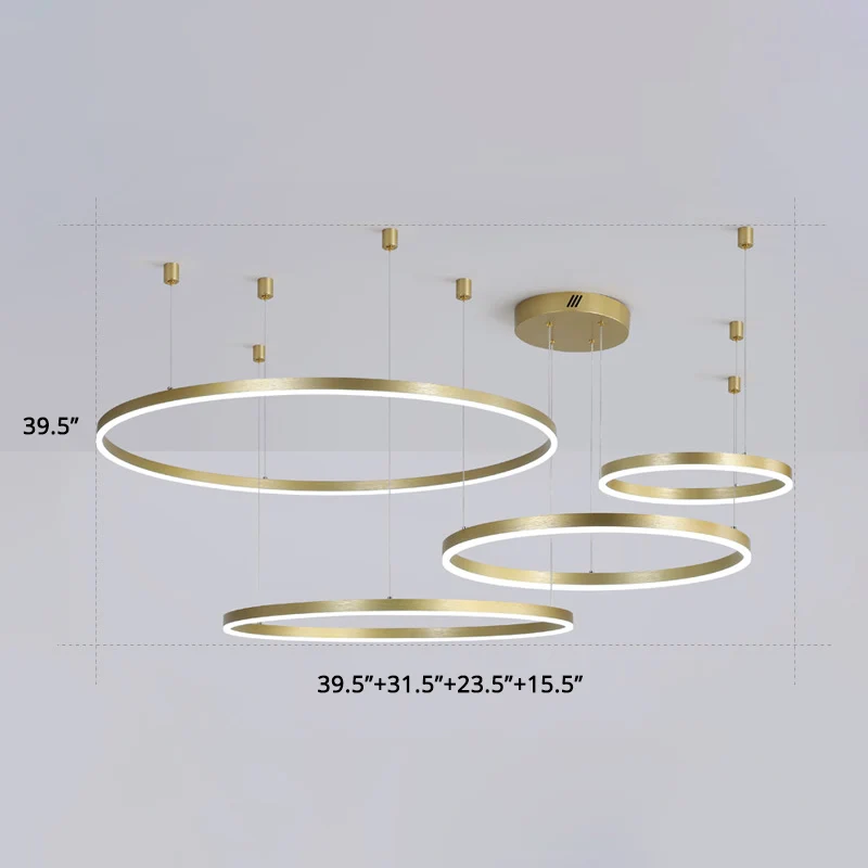 Eenvoud gelaagde lus kroonluchter licht acryl woonkamer LED hanglamp Clearhalo