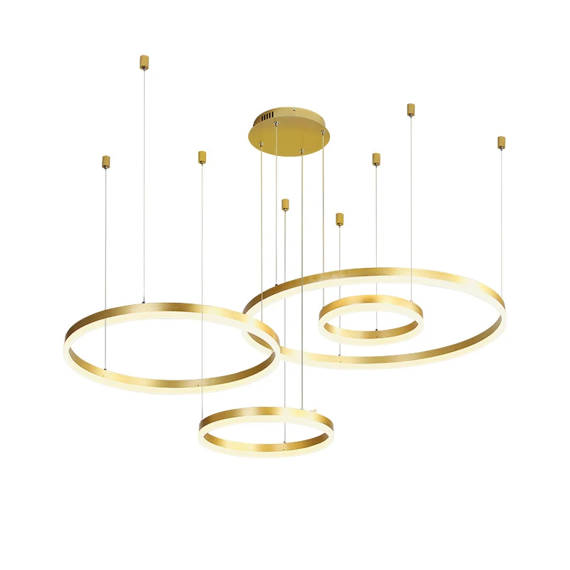 Eenvoud gelaagde lus kroonluchter licht acryl woonkamer LED hanglamp Clearhalo