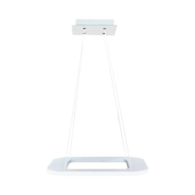 Eenvoud Vierkante LED-kroonluchter Licht acryl 1/2/3 licht Kantoorplafondhanger warm/wit/natuurlijk licht Clearhalo