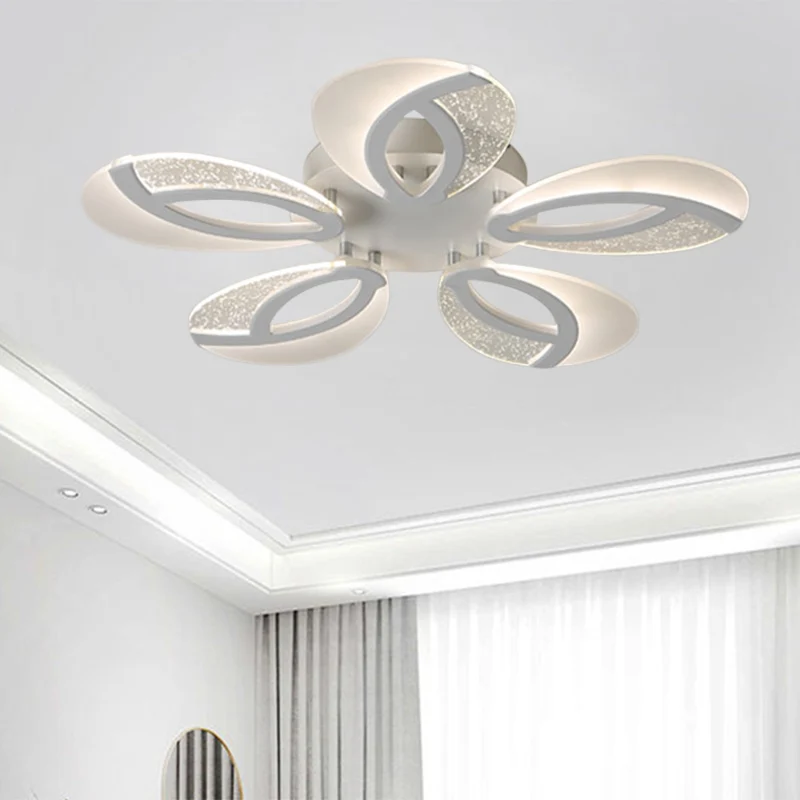 Eenvoudige 3/5/9 lampen Inbouwlamp met acrylkap Witte ventilator Plafondlamp warm/wit/natuurlijk licht Clearhalo