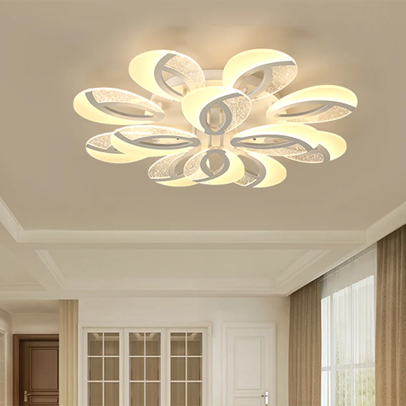 Eenvoudige 3/5/9 lampen Inbouwlamp met acrylkap Witte ventilator Plafondlamp warm/wit/natuurlijk licht Clearhalo