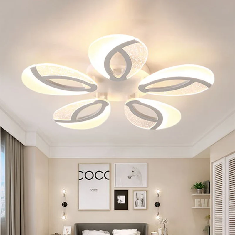 Eenvoudige 3/5/9 lampen Inbouwlamp met acrylkap Witte ventilator Plafondlamp warm/wit/natuurlijk licht Clearhalo
