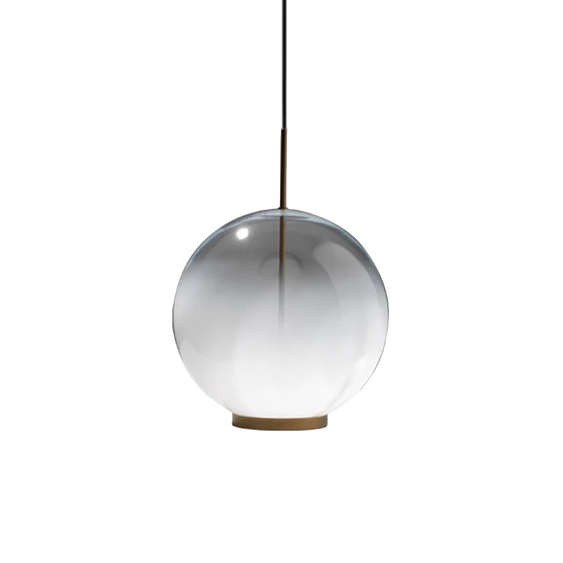 Eenvoudige bolvormige hanglamp met gradiënt matglas en enkele lamp eettafel ophanglamp Clearhalo