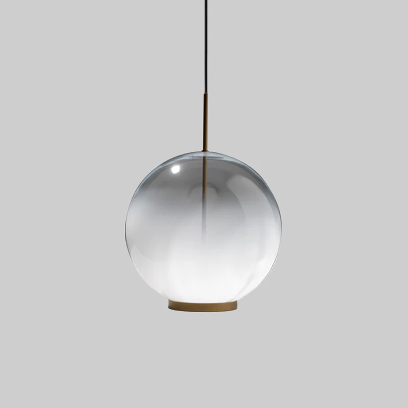 Eenvoudige bolvormige hanglamp met gradiënt matglas en enkele lamp eettafel ophanglamp Clearhalo