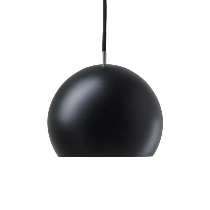 Eenvoudige halfronde kleine hanglamp van metaal met enkele lamp Slaapkamer hanglamp zwart Clearhalo