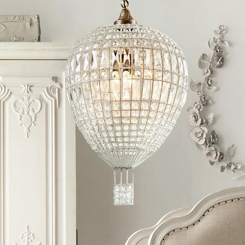 Eenvoudige hangende kroonluchter met kralen, 3 lampen, metalen hanglamp zilver voor slaapkamer Clearhalo