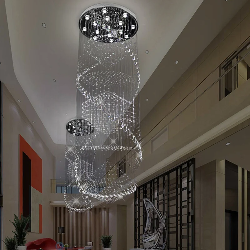 Eenvoudige wervelende strandplafondlamp met 10 lampen Kristallen LED-multilichthanger zilver Clearhalo