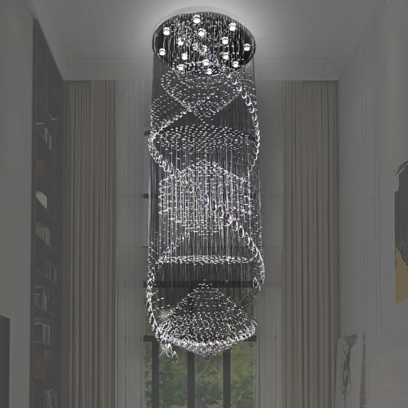 Eenvoudige wervelende strandplafondlamp met 10 lampen Kristallen LED-multilichthanger zilver Clearhalo