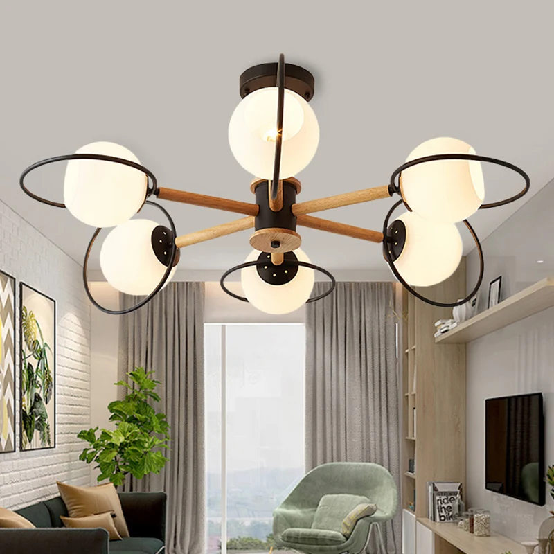 Eetkamer Ronde Hanglampen Glas 5 Lampen Art Deco Hangende Hanglamp Clearhalo