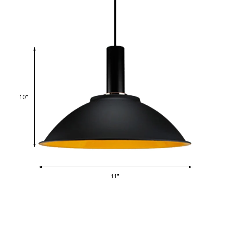 Eigentijdse Bowl hanglamp 11"/14" breed 1-lamp aluminium hanglamp voor Gallery Factory Clearhalo