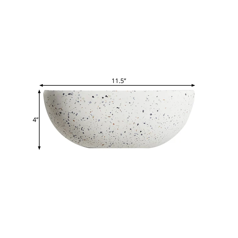 Eigentijdse Bowl Wandlamp Stone 1 Light Corridor Wandmontage Lichtarmatuur wit Clearhalo