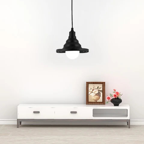 Eigentijdse conische hanglamp 1 kop metalen plafondhanger voor café-restaurant Clearhalo