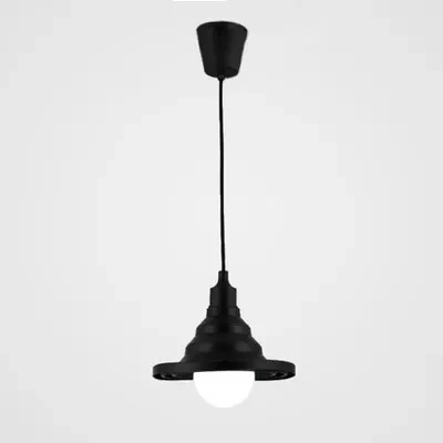 Eigentijdse conische hanglamp 1 kop metalen plafondhanger voor café-restaurant Clearhalo