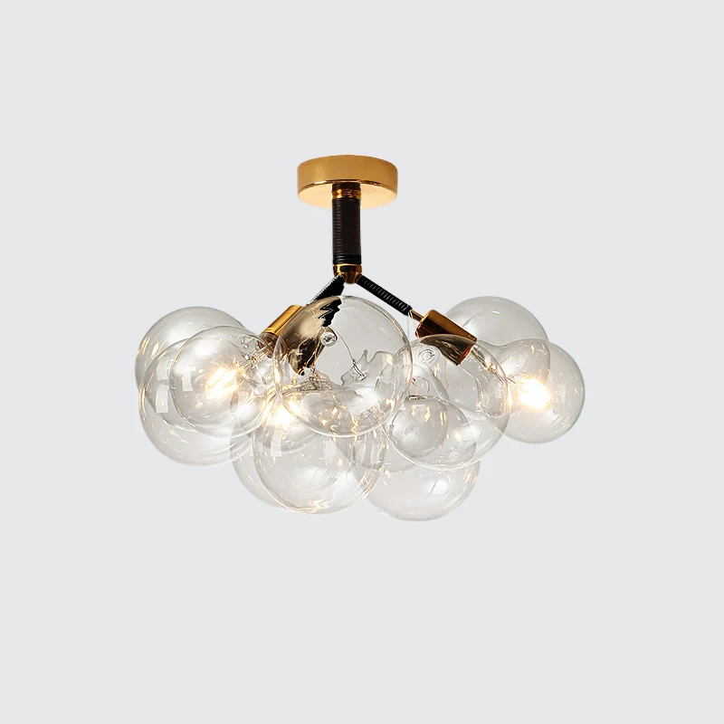 Eigentijdse halfverzonken plafondlamp belvorm, helderglazen plafondlamp voor foyergang Clearhalo