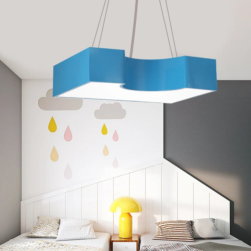 Eigentijdse heldergekleurde plafondhanger van acryl LED-hanglamp voor klaslokaal Clearhalo