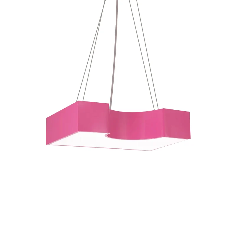 Eigentijdse heldergekleurde plafondhanger van acryl LED-hanglamp voor klaslokaal Clearhalo