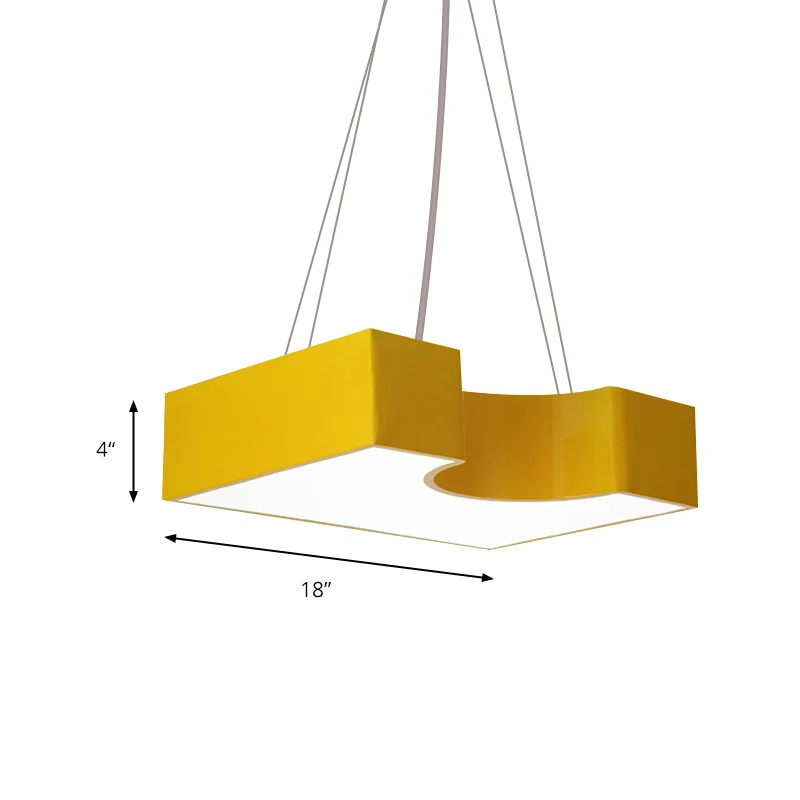 Eigentijdse heldergekleurde plafondhanger van acryl LED-hanglamp voor klaslokaal Clearhalo