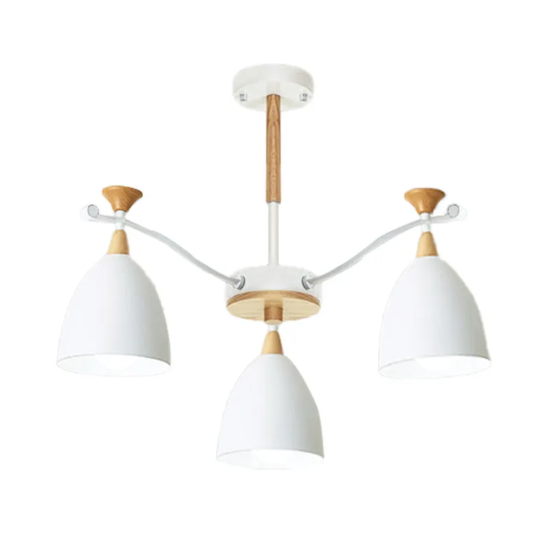 Eigentijdse kegelvormige kroonluchter hanglamp metaal 3/6/8 lampen hangende plafondlamp grijs/wit/groen voor slaapkamer Cl...
