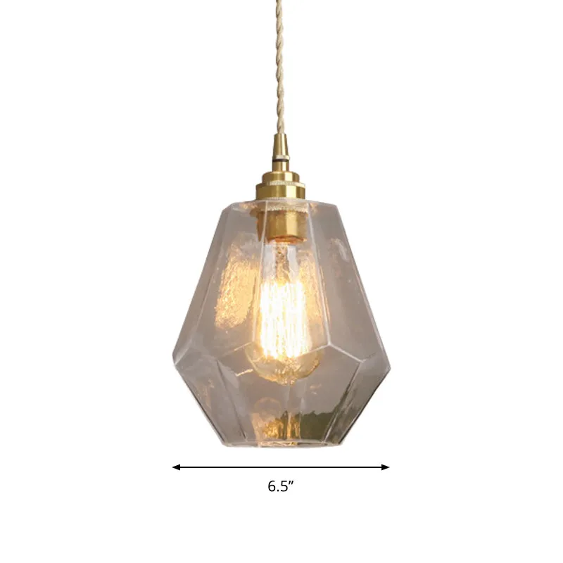 Eigentijdse peervormige hanglamp helder glas 1-lichts hanglamp voor eetkamer Clearhalo