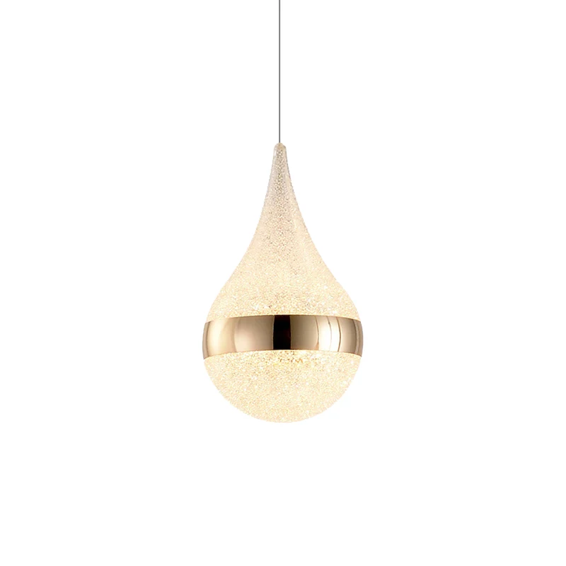 Eigentijdse plafondhanglamp met 1 lamp en bubbelkristallen kap Witte druppelvormige clusterhanger warm/wit/natuurlijk lich...