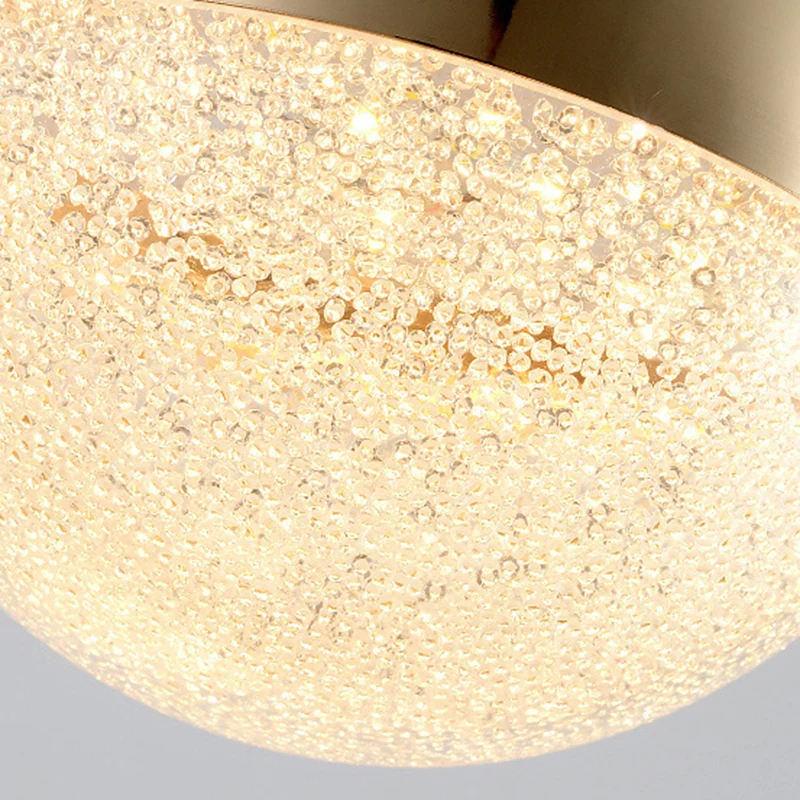 Eigentijdse plafondhanglamp met 1 lamp en bubbelkristallen kap Witte druppelvormige clusterhanger warm/wit/natuurlijk lich...