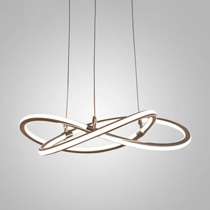 Eigentijdse stripkroonluchterlamp Metalen plafondhanglamp voor restaurant met ophangkoord Clearhalo