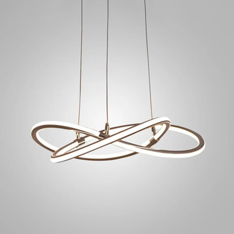 Eigentijdse stripkroonluchterlamp Metalen plafondhanglamp voor restaurant met ophangkoord Clearhalo