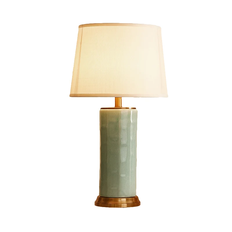 Eigentijdse taakverlichting met 1 kop, groen/koffieton leesboeklamp met stoffen kap Clearhalo