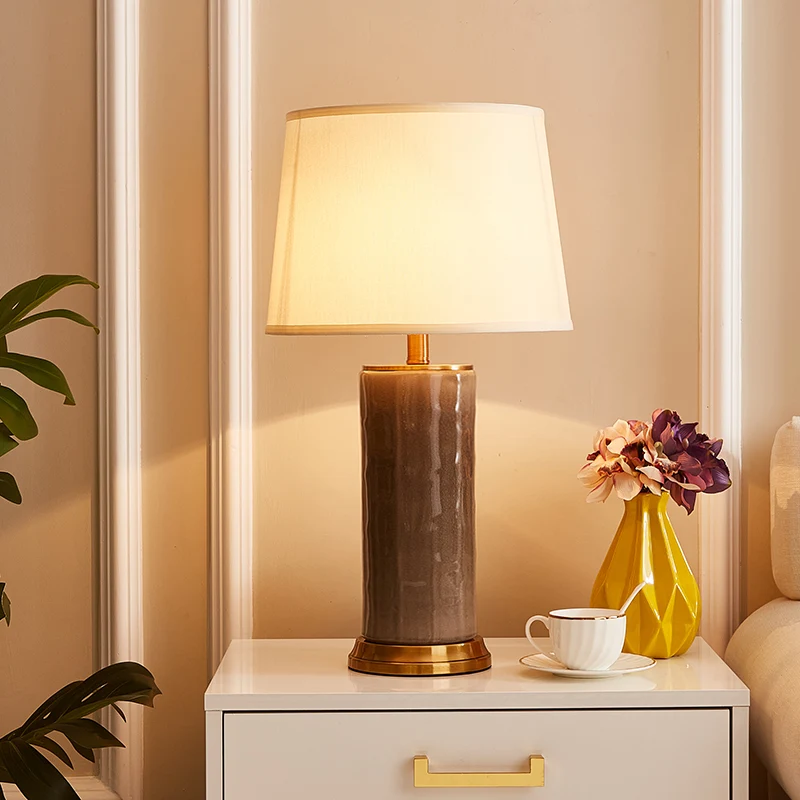 Eigentijdse taakverlichting met 1 kop, groen/koffieton leesboeklamp met stoffen kap Clearhalo