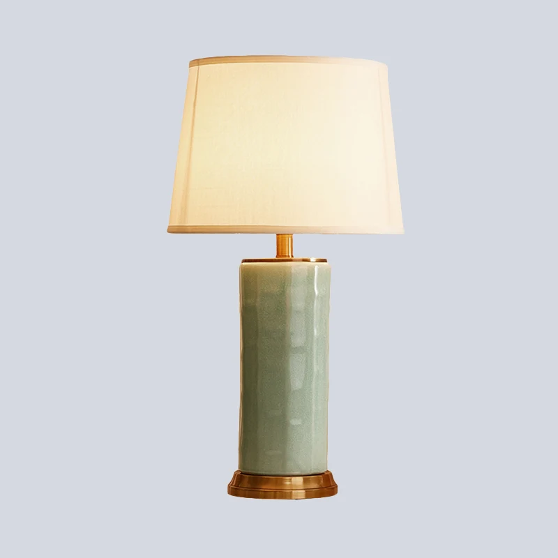 Eigentijdse taakverlichting met 1 kop, groen/koffieton leesboeklamp met stoffen kap Clearhalo