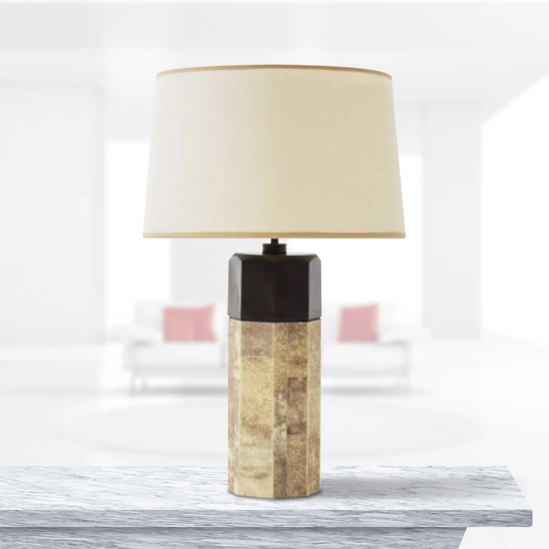 Eigentijdse taps toelopende drumtaakverlichting stof 1-kops nachttafellamp beige Clearhalo