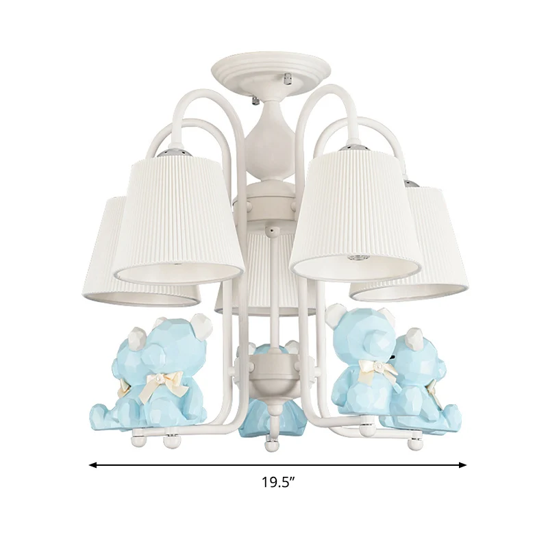 Eigentijdse, taps toelopende schaduw hangende lampen, hangende kroonluchter van stof voor de woonkamer Clearhalo